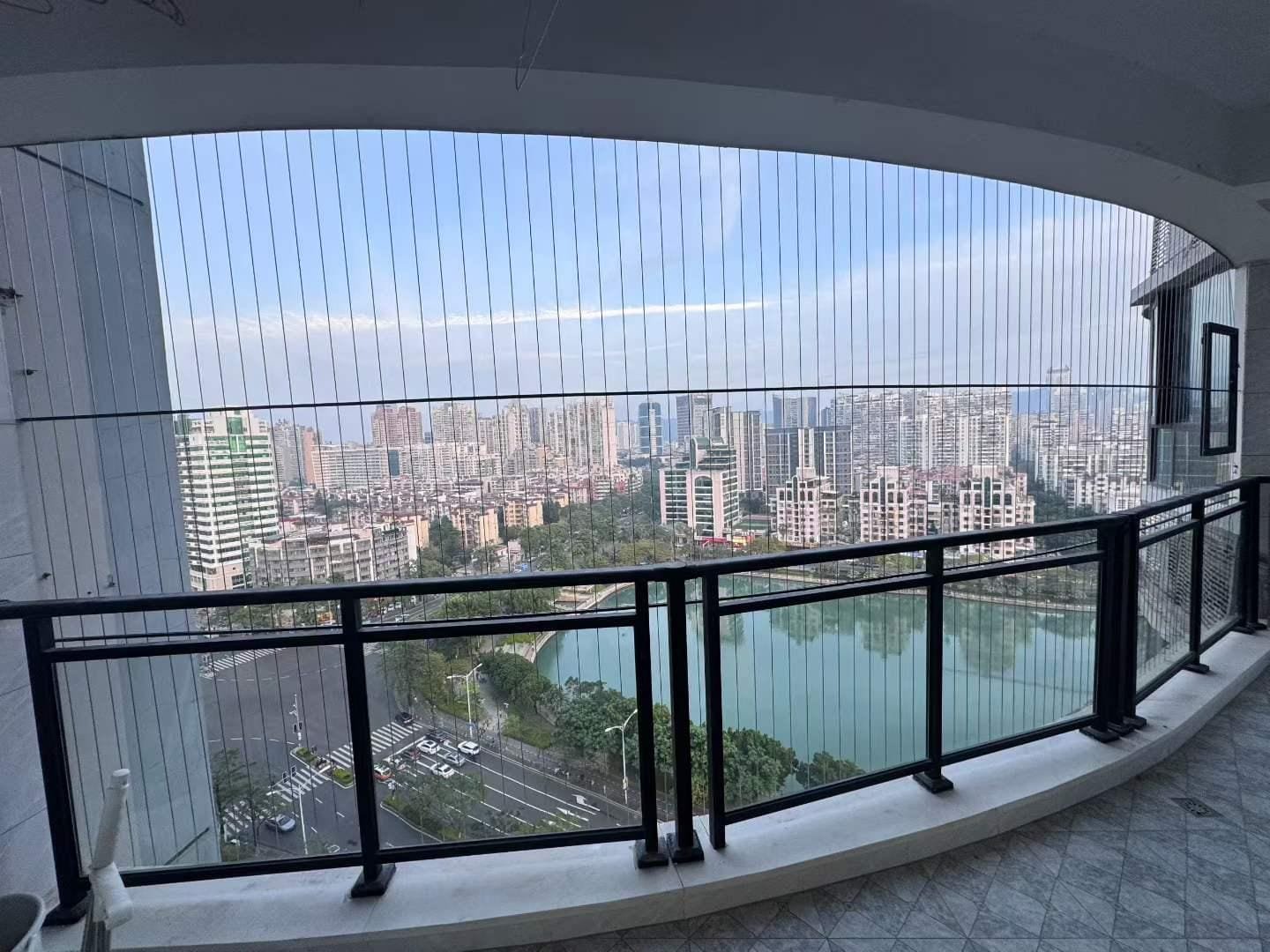 Window safety net installation