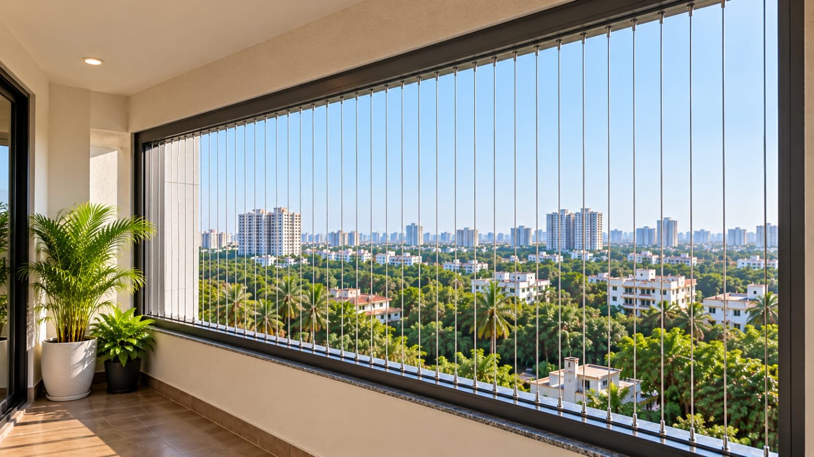 Fixed frame invisible grills in Hyderabad