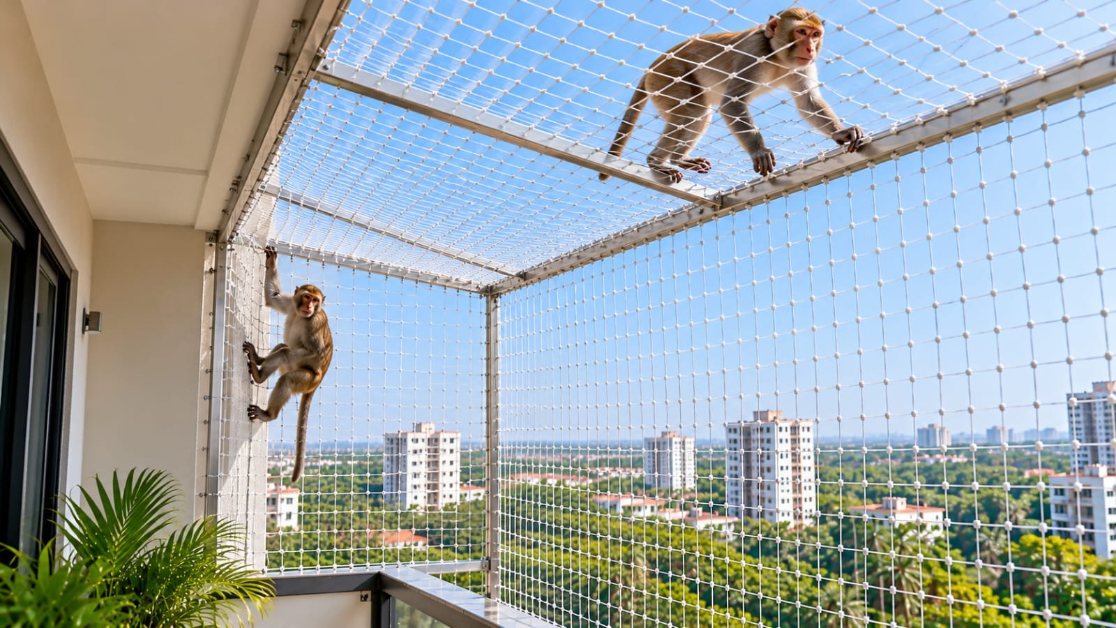 Monkey safety nets installation in Hyderabad